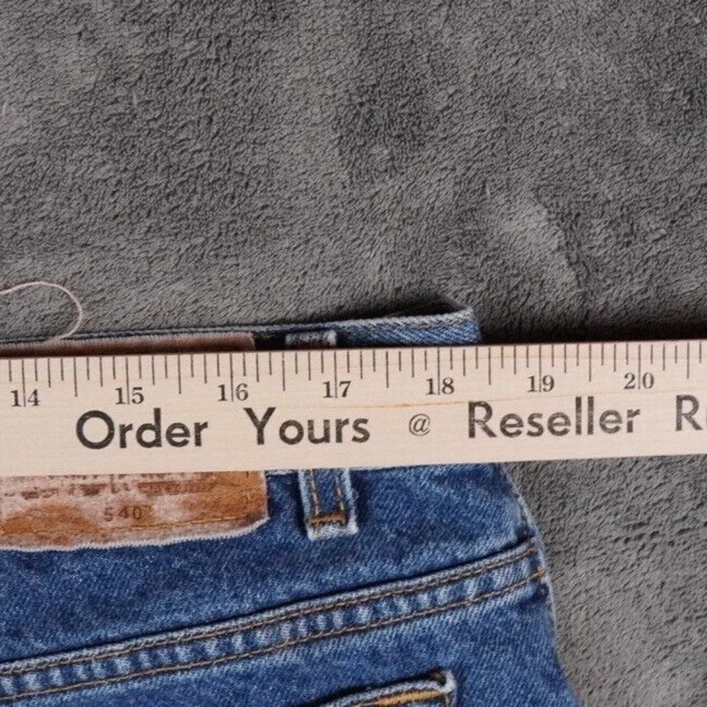 VTG Levis 540 Jeans‎ Men 40x30 Blue (37x30) Orange Tab Black Bat Wing Y2K Biker